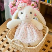 New Style Cotton Rabbit Plush Doll - Bunny with Floral Dress Stuffed Toy for Girls - Image 2