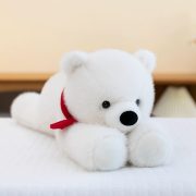 Cartoon Polar Bear with Scarf Plush Toy - Cute Teddy Bear Stuffed Animal for Kids Comfort - Image 2