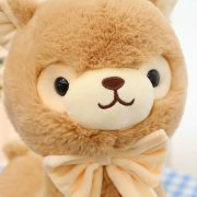 Cream Alpaca Plush Pillow - Stuffed Alpaca Cushion Gift for Girls & Kids - Image 2