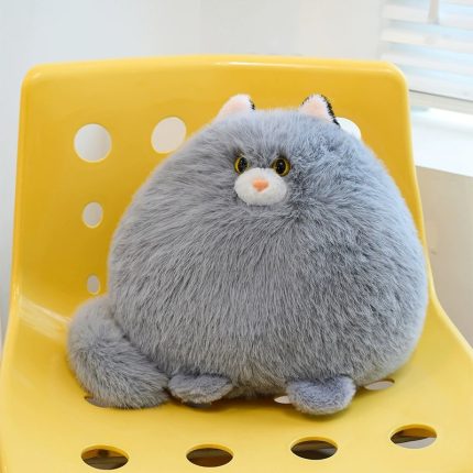Chubby Cat Plush Toy - Cute Fat Kitten Stuffed Animal for Kids & Girls Comfort