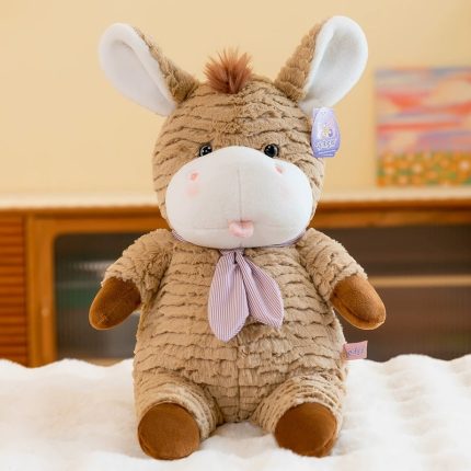 Cute Cookie Donkey Plush Toy - Fluffy Stuffed Animal Gift for Kids