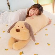 Lying Down Dog Plush Pillow - Long Stuffed Puppy for Girls Sleeping & Leg Hugging - Image 2